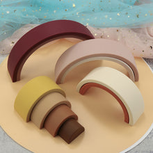 Load image into Gallery viewer, Kids Silicone Rainbow Stacker Nesting Puzzle