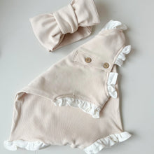 Load image into Gallery viewer, 2 Tones Frill Ribbed Short Sleeve Bodysuits