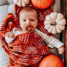 Load image into Gallery viewer, Boho Baby Rainbow Organic Swaddle