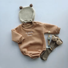 Load image into Gallery viewer, Little Love Embroidered Baby Sweater Romper