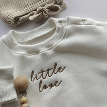 Load image into Gallery viewer, Little Love Embroidered Baby Sweater Romper