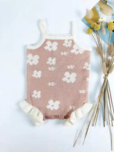 Load image into Gallery viewer, Baby Girl Knit Daisy Bodysuit Suspender