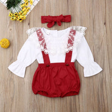 Load image into Gallery viewer, Baby Girl Suspender set