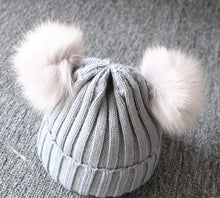 Load image into Gallery viewer, Double Pompom Winter Beanie Hat