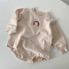 Load image into Gallery viewer, Baby Rainbow Cotton Sweater Romper