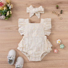 Load image into Gallery viewer, Daisy Ruffled Cotton Muslin Romper
