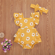 Load image into Gallery viewer, Daisy Ruffled Cotton Muslin Romper