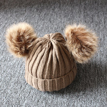 Load image into Gallery viewer, Double Pompom Winter Beanie Hat