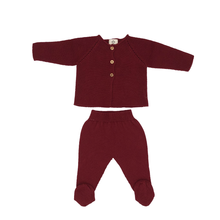 Load image into Gallery viewer, Newborn Knit Footie Pants Set