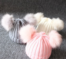 Load image into Gallery viewer, Double Pompom Winter Beanie Hat