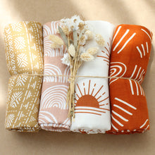 Load image into Gallery viewer, Boho Baby Rainbow Organic Swaddle