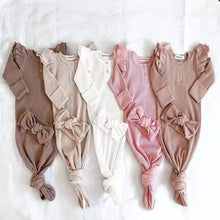 Load image into Gallery viewer, Baby Girl Ruffle Knotted Gown