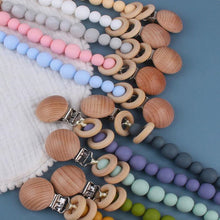 Load image into Gallery viewer, Wooden Pacifier Rattle Clip