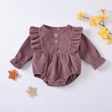 Load image into Gallery viewer, Baby Girls Long Sleeve Ruffle Romper