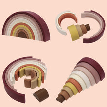Load image into Gallery viewer, Kids Silicone Rainbow Stacker Nesting Puzzle