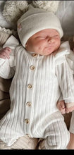 Load image into Gallery viewer, Neutral Baby Ruffle Knit Jumpsuit/White
