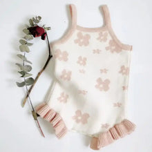 Load image into Gallery viewer, Baby Girl Knit Daisy Bodysuit Suspender
