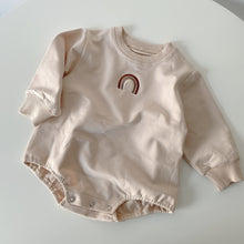 Load image into Gallery viewer, Baby Rainbow Cotton Sweater Romper
