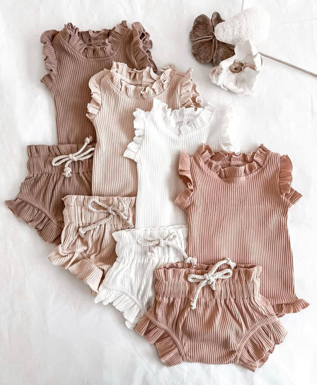 Frill Ribbed Baby Bloomers,Shorts