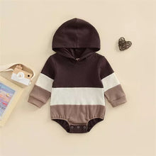 Load image into Gallery viewer, Waffle Hooded Baby Bodysuit
